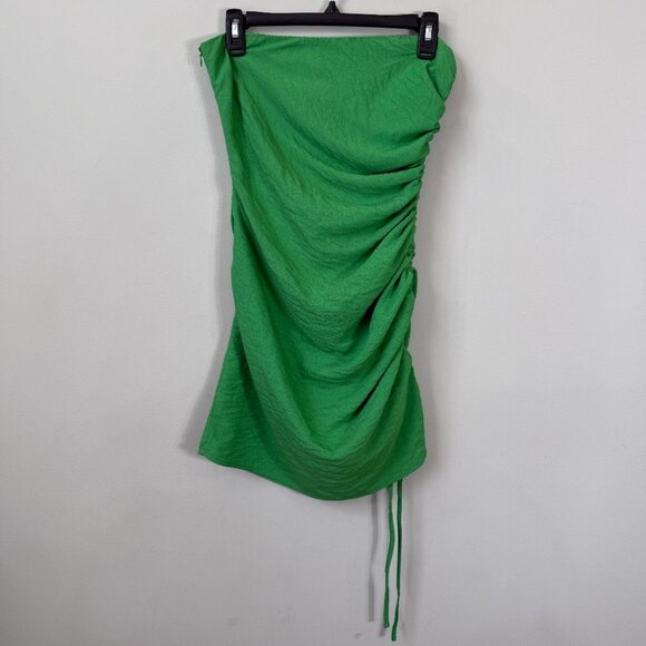 SNDYS x Molly King Nobu Mini Dress Womens 6 Green Strapless Ruched Revolve Party - Picture 6 of 16